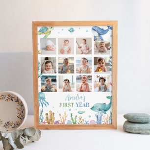 Poster Sous la mer Anniversaire de la photo Jalon Signal