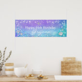 Poster Sous la mer Bannière de fête d'anniversaire magiqu (Cuisine)