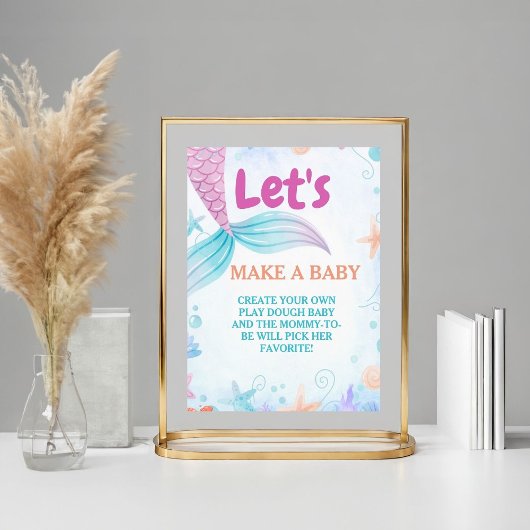 Poster Sous la mer faire un panneau de jeu Baby shower bé
