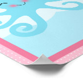 Poster Sous la mer/ Fille /Vie marine/Poster d'art rose (Coin)