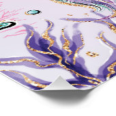 Poster Sous la mer Sirène & Tortue Nourriture bébé fille (Coin)