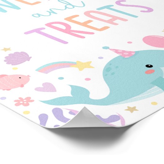 Poster Sous La Soirée D'Anniversaire De La Mer (Coin)