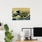 Poster Sous la vague au large de Kanagawa (Bureau à domicile)
