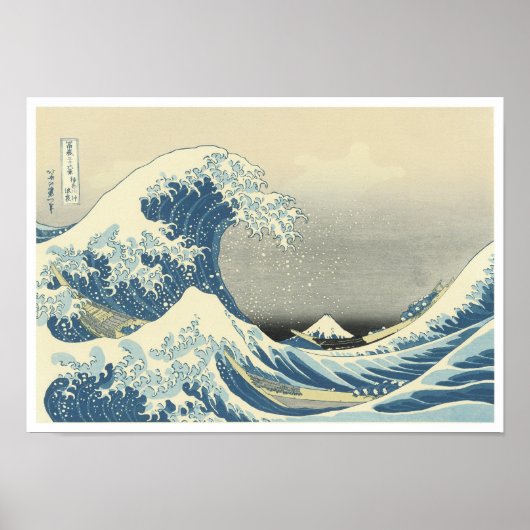 Poster Sous la vague de Kanagawa, Hokusai, 1830-32 (Devant)