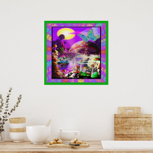 Poster Sous l'affiche des champignons (Cuisine)