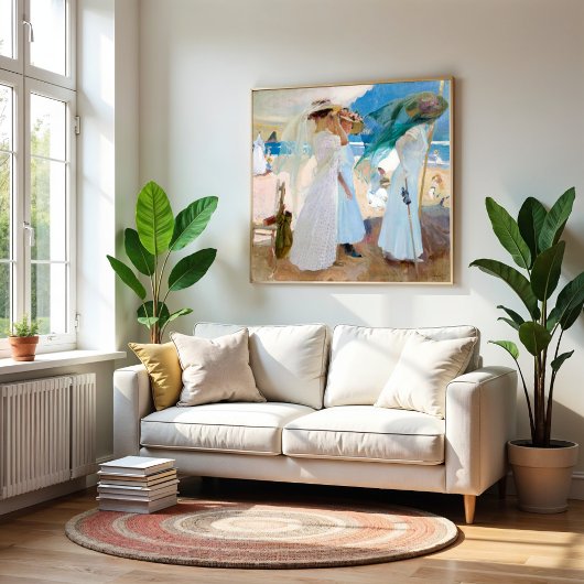 Poster Sous l'aile, Joaquín Sorolla