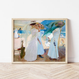 Poster Sous l'Awning, Zarauz Joaquín Sorolla