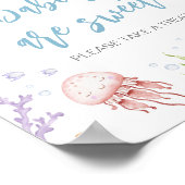 Poster Sous le Baby shower de mer Les bébés sont doux (Coin)