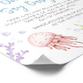 Poster Sous le Baby shower marin ne dites pas bébé (Coin)