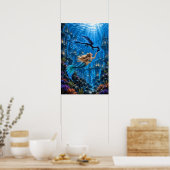 Poster Sous le bleu (Cuisine)