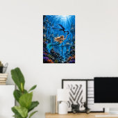 Poster Sous le bleu (Bureau à domicile)