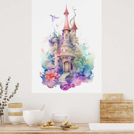 Poster Sous le château de Sirène de Mer (Cuisine)