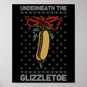Poster Sous le Glizzletoe drôle de Noël 