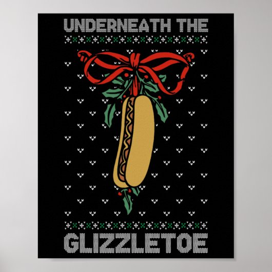 Poster Sous le Glizzletoe drôle de Noël (Devant)