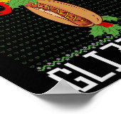 Poster Sous le Glizzletoe Hot Dog Drôle Ugly Noël (Coin)