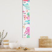 Poster Sous le graphique de croissance Turquoise rose pâl (Cuisine)