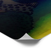 Poster Sous le pont Mannen à Fukagawa (Coin)