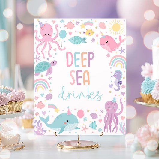 Poster Sous le Sea Deep Sea Drinks Party