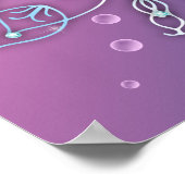 Poster Sous l'eau brillant élégant luxe Royal Mandala (Coin)