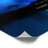 Poster SOUS LES ÉTOILES Monogramme Bienvenue À Notre Mari (Coin)