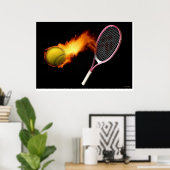 Poster Sous l'impression incendie (Bureau à domicile)