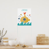 Poster Sous-marin Cute Doodle | Explorer (Cuisine)