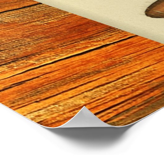 Poster sous-marin en bois (Coin)