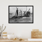 Poster Sous-marin et voilier 1905 (Cuisine)