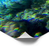 Poster Sous-marin Tropical Sea Turtle Coral (Coin)