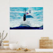 POSTER SOUS-MARINE D'ATTAQUE RAPIDE - SSN-770 (Cuisine)