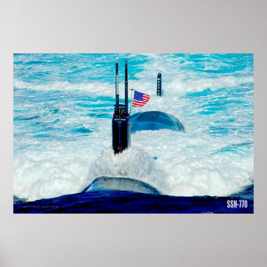POSTER SOUS-MARINE D'ATTAQUE RAPIDE - SSN-770 (Devant)