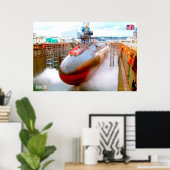 POSTER SOUS-MARINE DES MISSILES DE CROISIÈRE - SSGN-726 (Bureau à domicile)