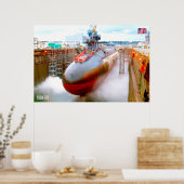 POSTER SOUS-MARINE DES MISSILES DE CROISIÈRE - SSGN-726 (Cuisine)