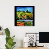 POSTER SOUS-SOUFFLEURS ET COUNTYSIDE EN COLLECTION TOSCAN (Bureau à domicile)