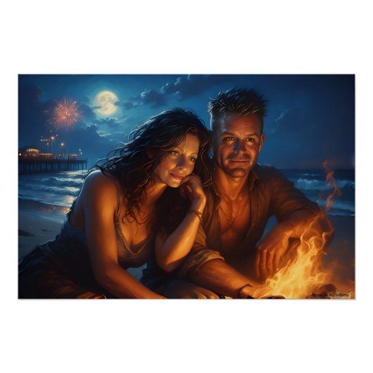 Poster Sous un ciel au clair de lune (Devant)