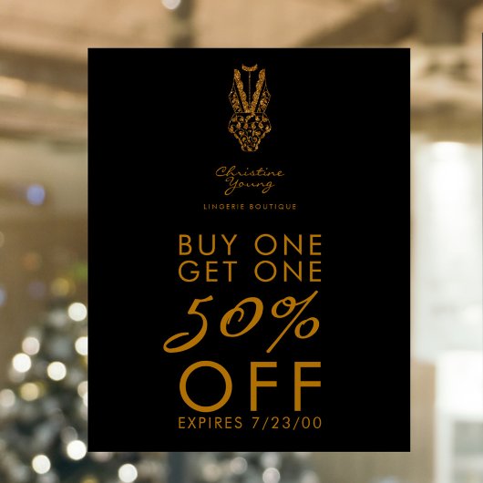 Poster Sous-vêtements Boutique Lingerie Proposition de ve