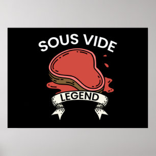 Poster Sous Vide Legend Cuisine Cuisine Drôle Cuisine