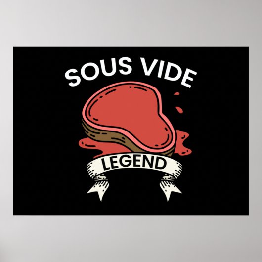 Poster Sous Vide Legend Cuisine Cuisine Drôle Cuisine (Devant)