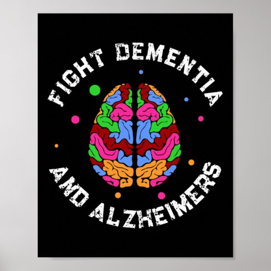 Poster Soutenez Alzheimer Awareness EndAlz Lutter contre  (Devant)