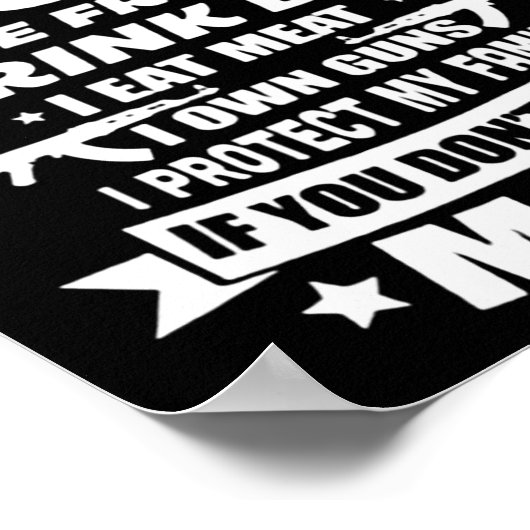 Poster Soutenez Donald Trump I Love Freedom I Drink Beer (Coin)