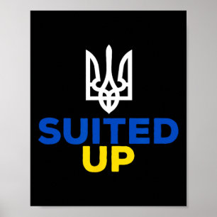 Poster Soutenez l'Ukraine C'est Mon Costume Drapeau Ukrai