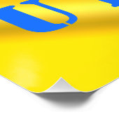 Poster Soutenez l'Ukraine - Drapeau - Liberté - Coeur de  (Coin)