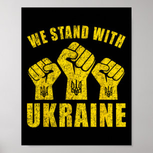 Poster Soutenez l'Ukraine - Nous sommes aux côtés de l'Uk