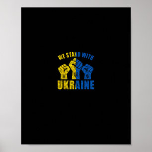 Poster Soutenez l'Ukraine - Nous sommes avec le drapeau d