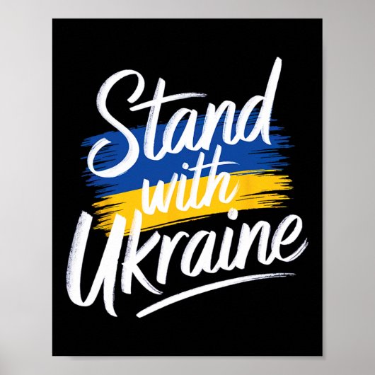 Poster Soutenez l'Ukraine Solidarité de soutien Paix Ukra (Devant)
