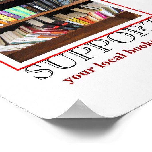 Poster Soutenez votre librairie locale (Coin)