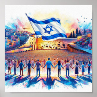 POSTER SOUTENIR ISRAËL STICKER