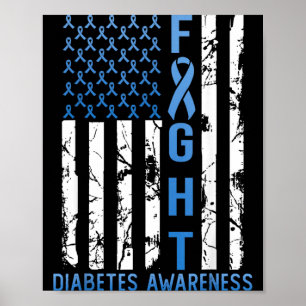 Poster Soutenir la lutte Drapeau des États-Unis de type 2