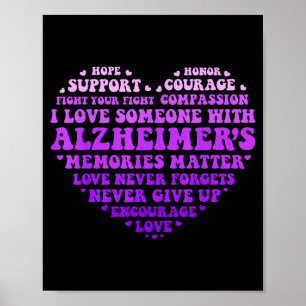 Poster Soutenir la sensibilisation à l'amour Heimers Typo