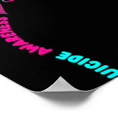 Poster Soutenir la sensibilisation au suicide Fleur Préve (Coin)